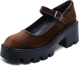 The Platform Mary Jane — Cocoa Velvet