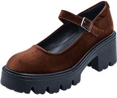 The Platform Mary Jane — Cocoa Velvet