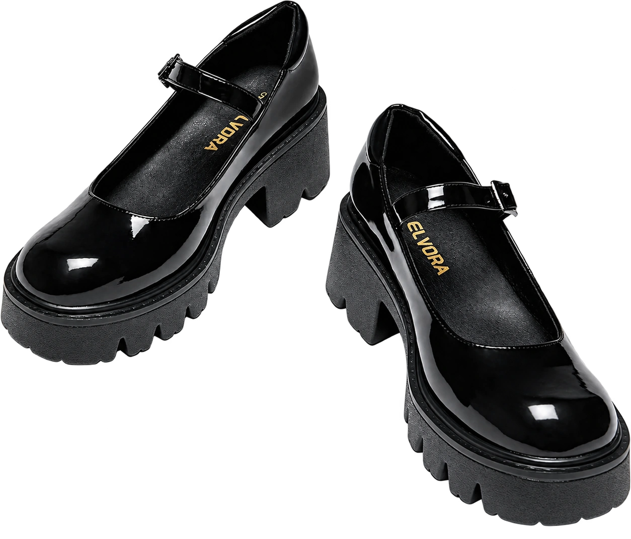 The Platform Mary Jane — Noir Patent